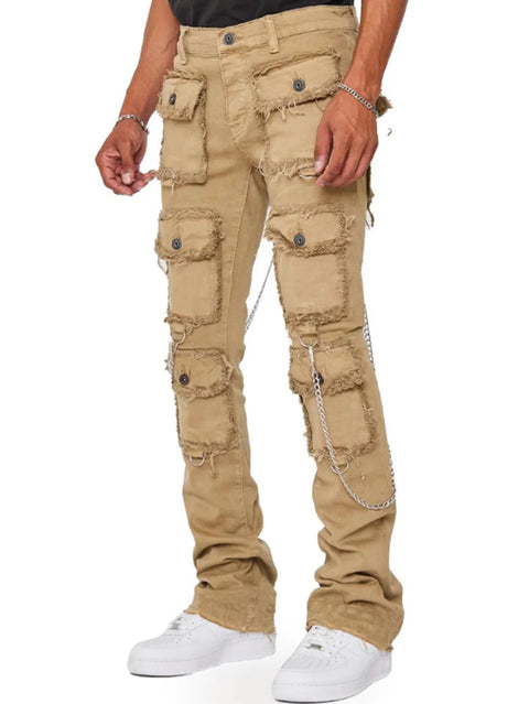 Multi-pocket Cargo Jeans Y2k Men’s Jeans Stretch Straight-leg Pants