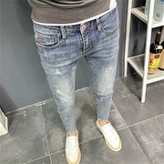 2024 Brand Men Jeans Slim Fit Skinny Denim Designer Elastic Straight