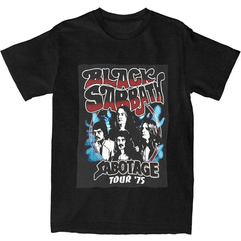 Men Women Graphic Printed Black S-Sabbaths Band T Shirt Tee 100%