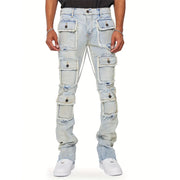 Multi-pocket Cargo Jeans Y2k Men’s Jeans Stretch Straight-leg Pants