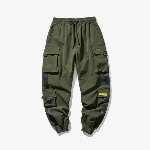 2024 New Hip Hop Joggers Cargo Pants Men Harem Pants Multi-Pocket