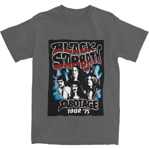 Men Women Graphic Printed Black S-Sabbaths Band T Shirt Tee 100%