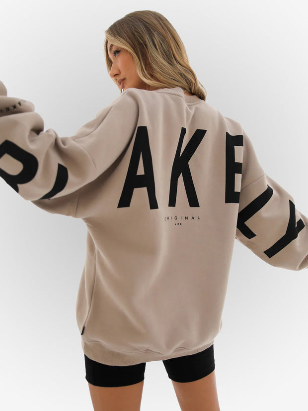 Fashion Printed Thickening Long Sleeve Loose Sweatshirt