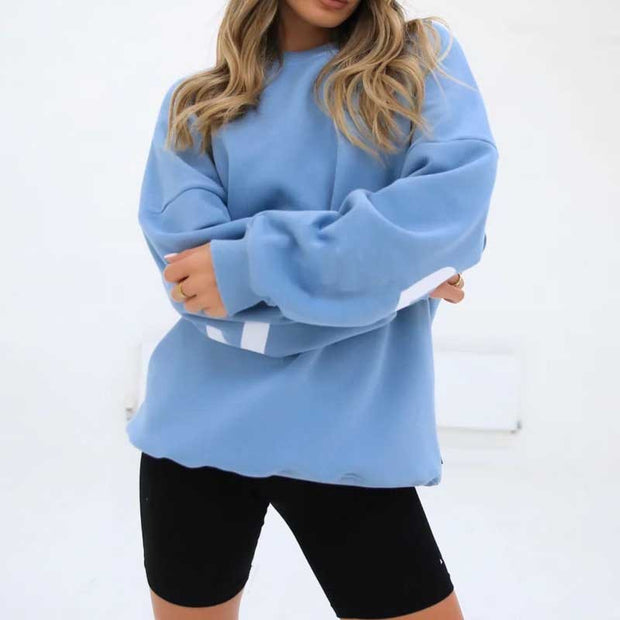 Fashion Printed Thickening Long Sleeve Loose Sweatshirt